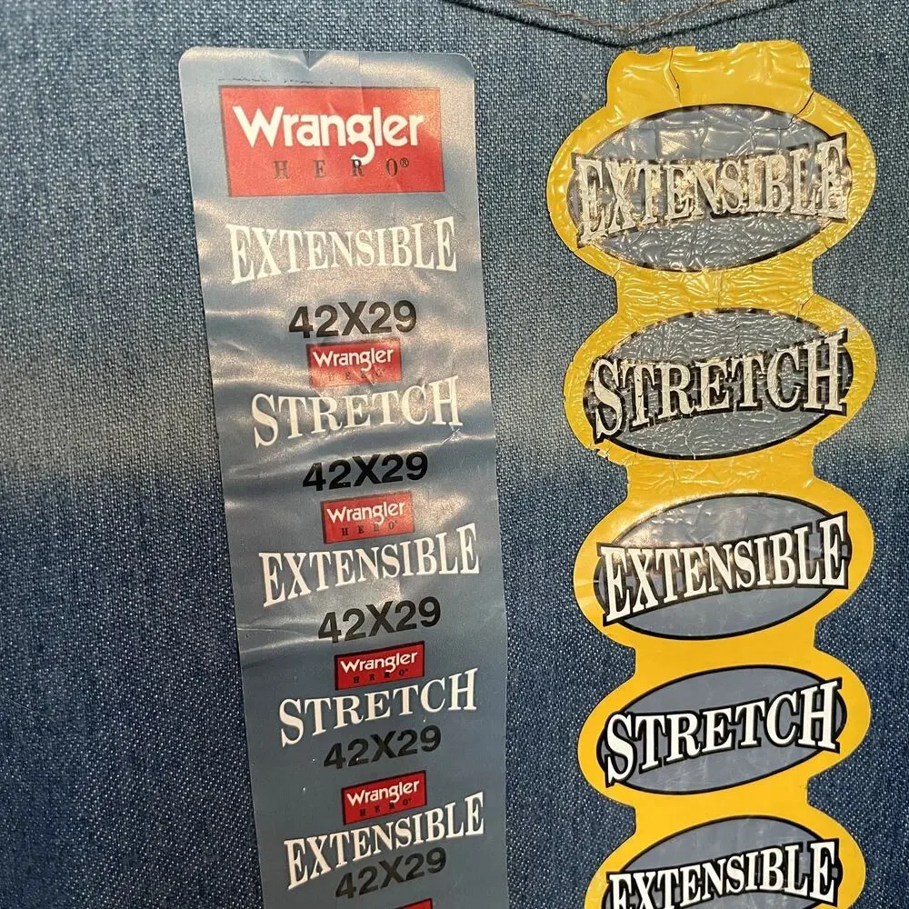 Wrangler Hero Jeans Men's 42 x 29 Stretch extensible NWT flaw discoloration